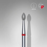 STALEKS EXPERT Elmas freze sivri tomurcuk kırmızı, çap 2,5 mm, çalışma kısmı 4,5 mm
