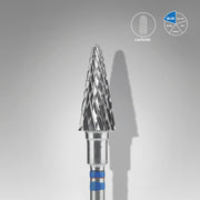 STALEKS EXPERT Solaklar için sert alaşım koni freze, mavi, çap 6 mm, çalışma kısmı 14 mm