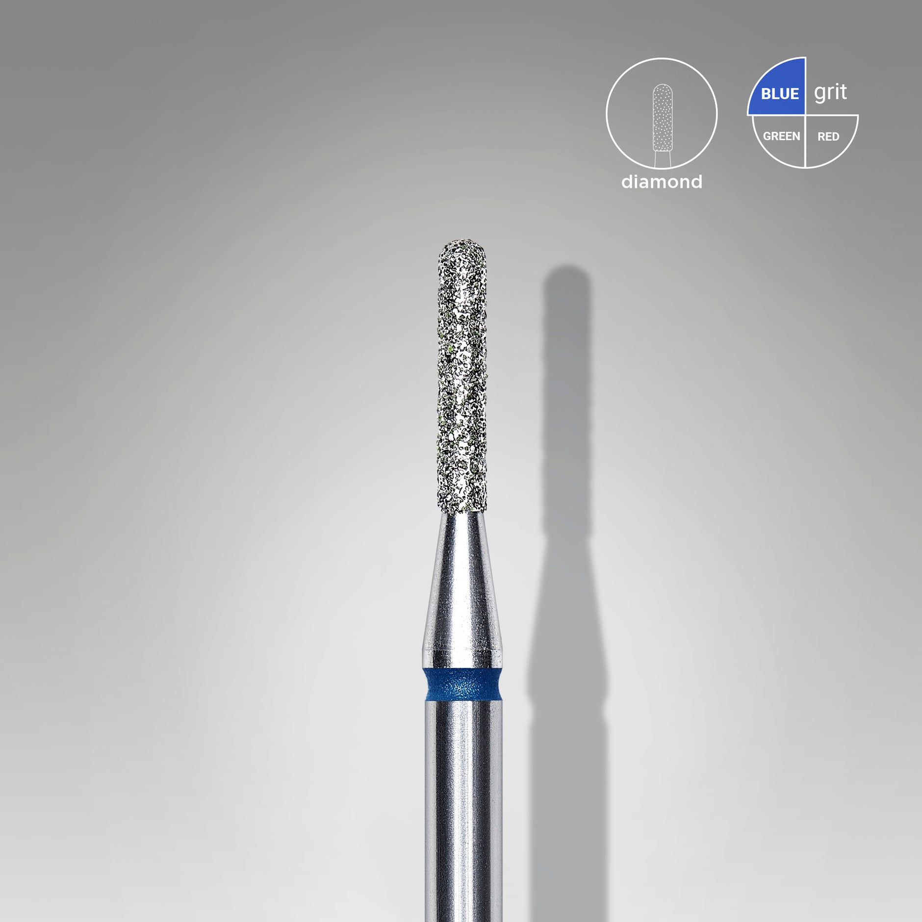 Staleks Diamant-Nagelbohrer 'Flamme' – 1,4 Mm Durchmesser, 8 Mm Kopf, Edelstahl, Mittlere Körnung