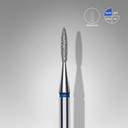 STALEKS EXPERT Diamond nail drill bit flame blue, head diameter 1,6 mm, working part 8 mm