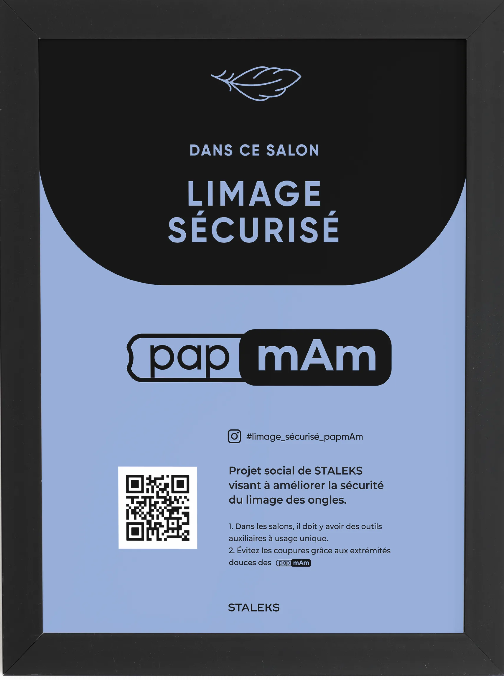 Certificat « Limage sécurisé » papmAm encadré