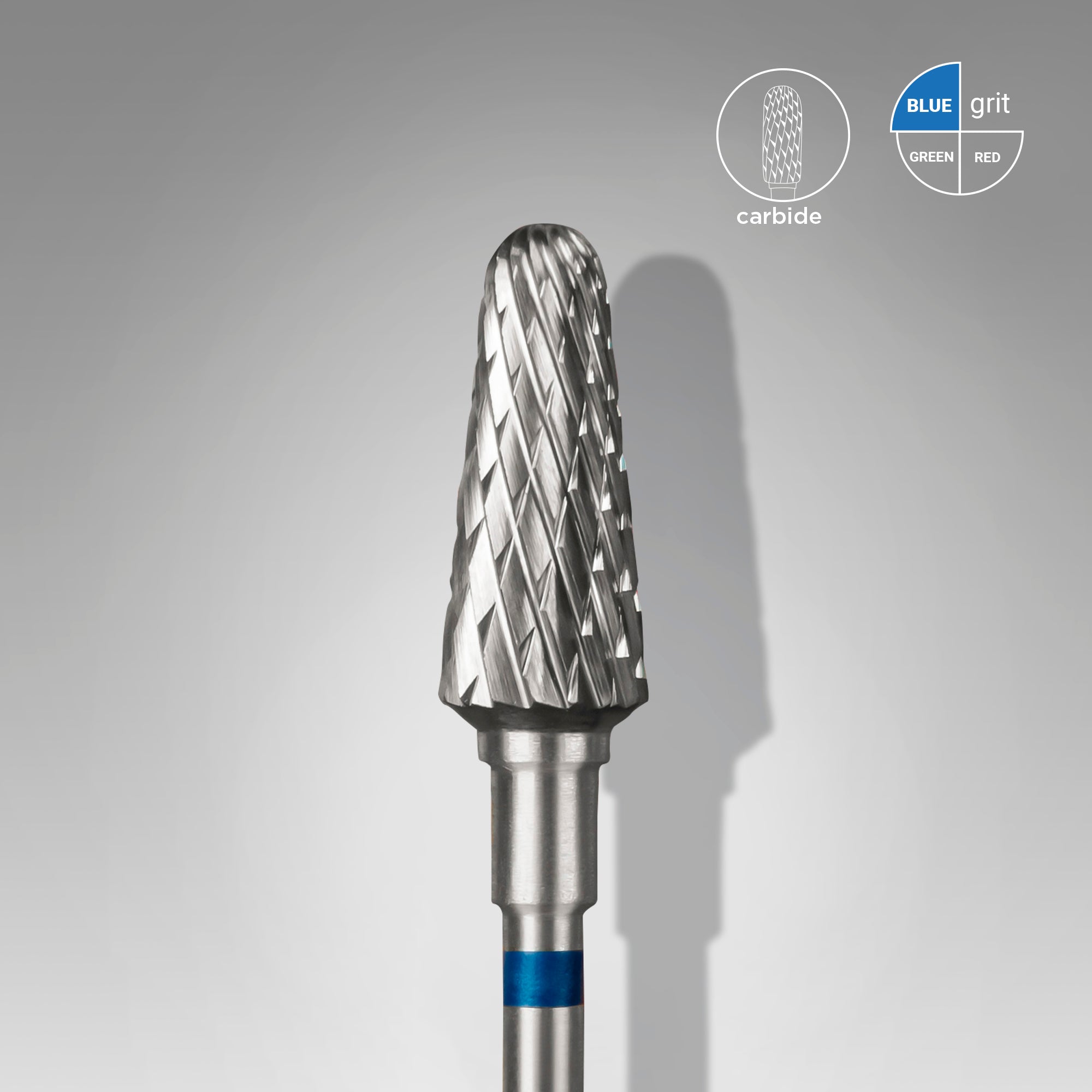 STALEKS EXPERT Sert alaşım kesik koni freze, mavi, çap 6 mm, çalışma kısmı 14 mm