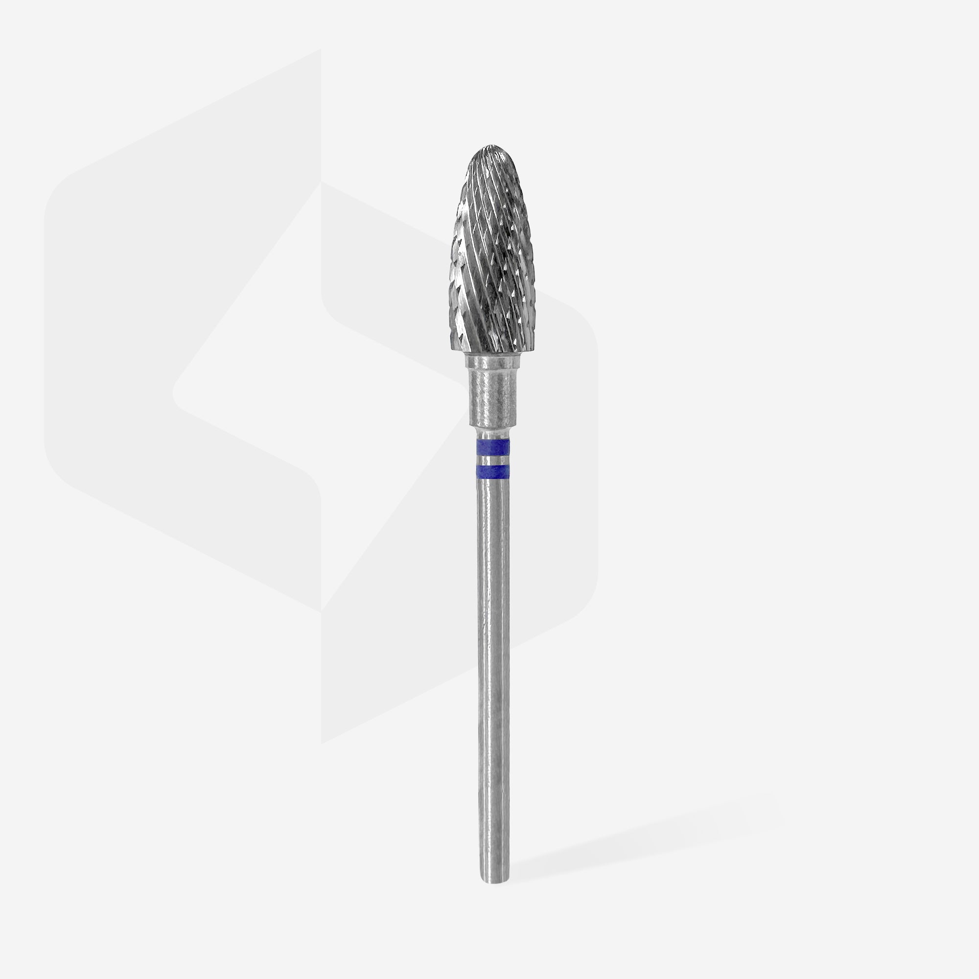 Carbide nail drill bit for left-handed users, "corn", blue, diameter 6 mm / working part 14 mm
