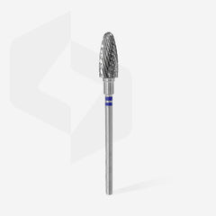 Punta Carbide Conica  per utenti mancini,  blu, diametro 6 mm - lunghezza punta 14 mm