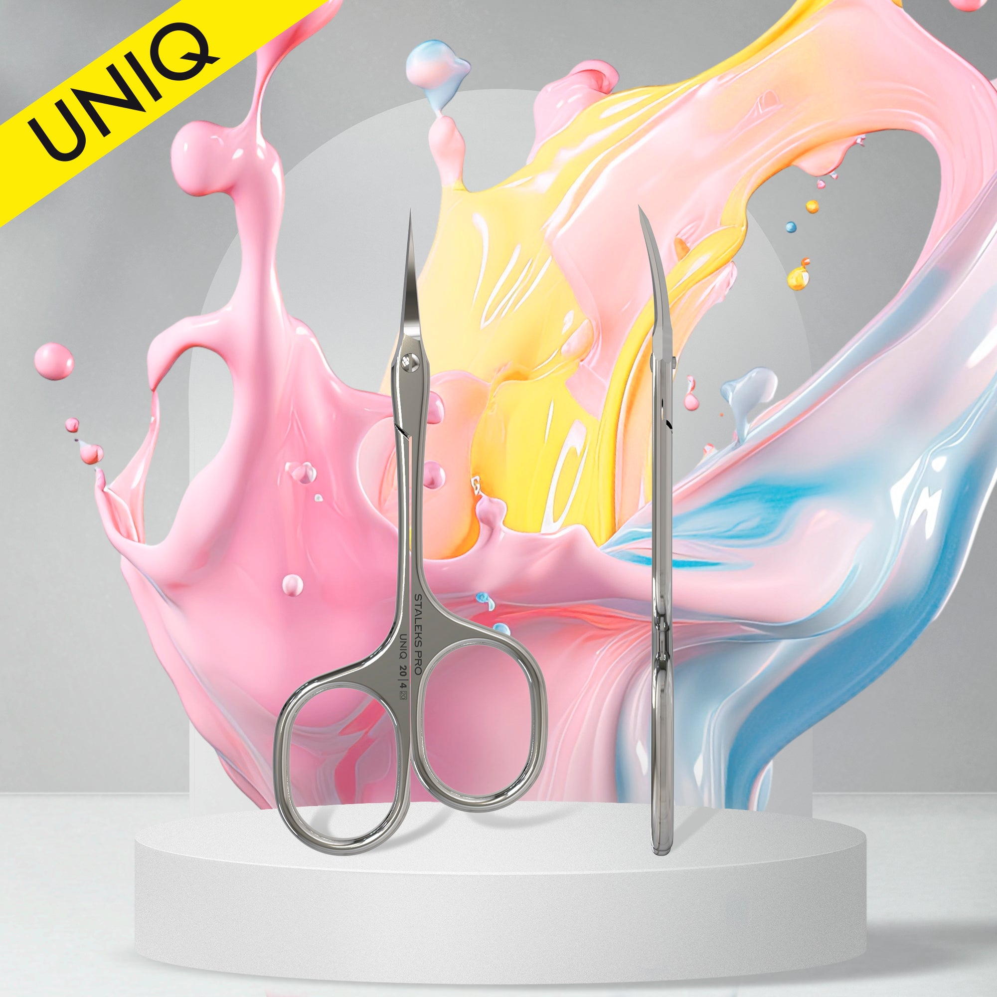 Professional cuticle scissors Asymmetric UNIQ 20 TYPE 4