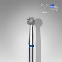 Punta diamantata a sfera, blu, diametro punta 4 mm