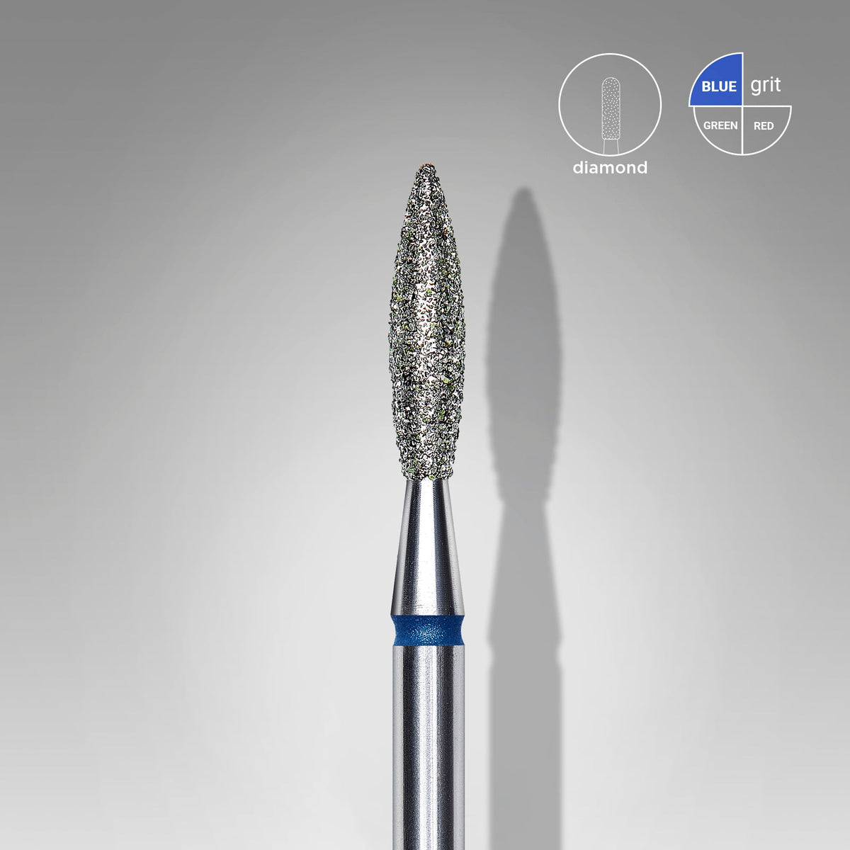 STALEKS EXPERT Fraise diamantée « Flamme » bleue, diamètre 2,3 mm, partie active 10 mm