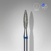 STALEKS EXPERT Diamond nail drill bit flame blue, head diameter 2,3 mm, working part 10 mm