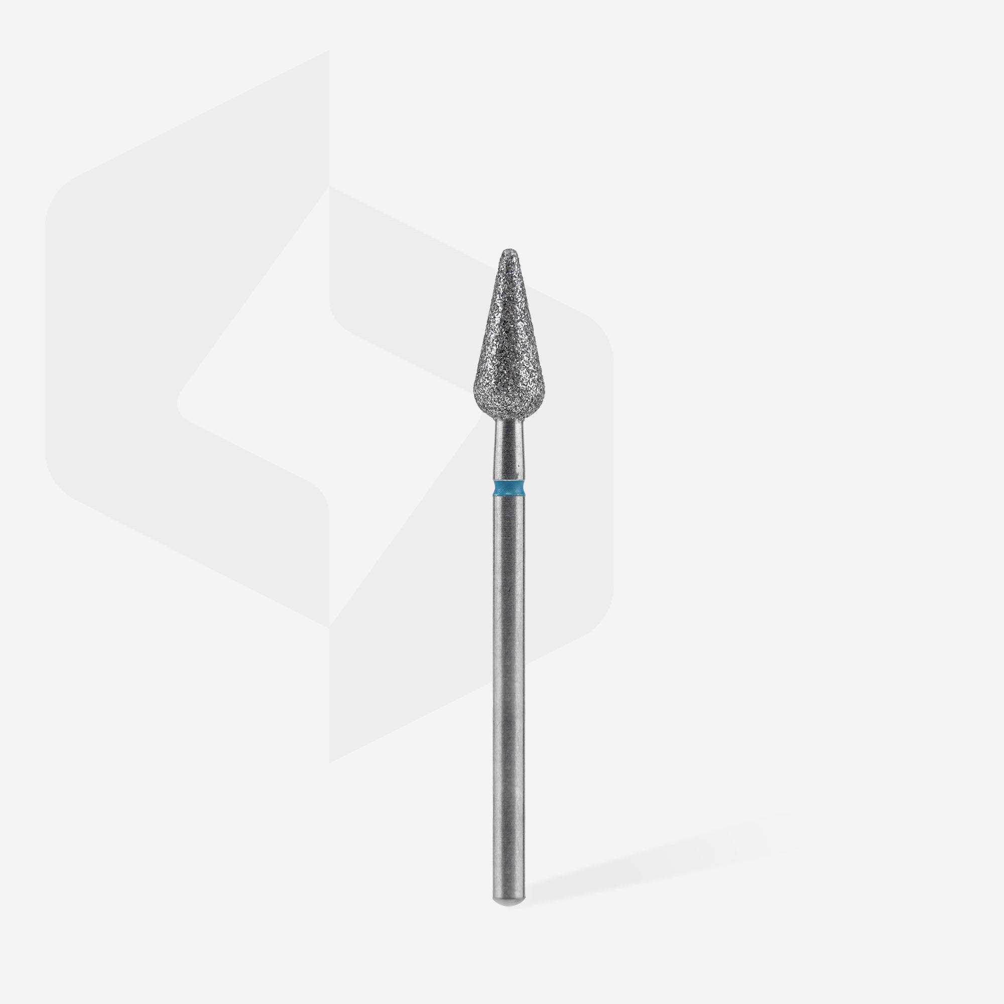 STALEKS EXPERT Diamond nail drill bit pointed pear blue, head diameter 5 mm, working part 12 mm
