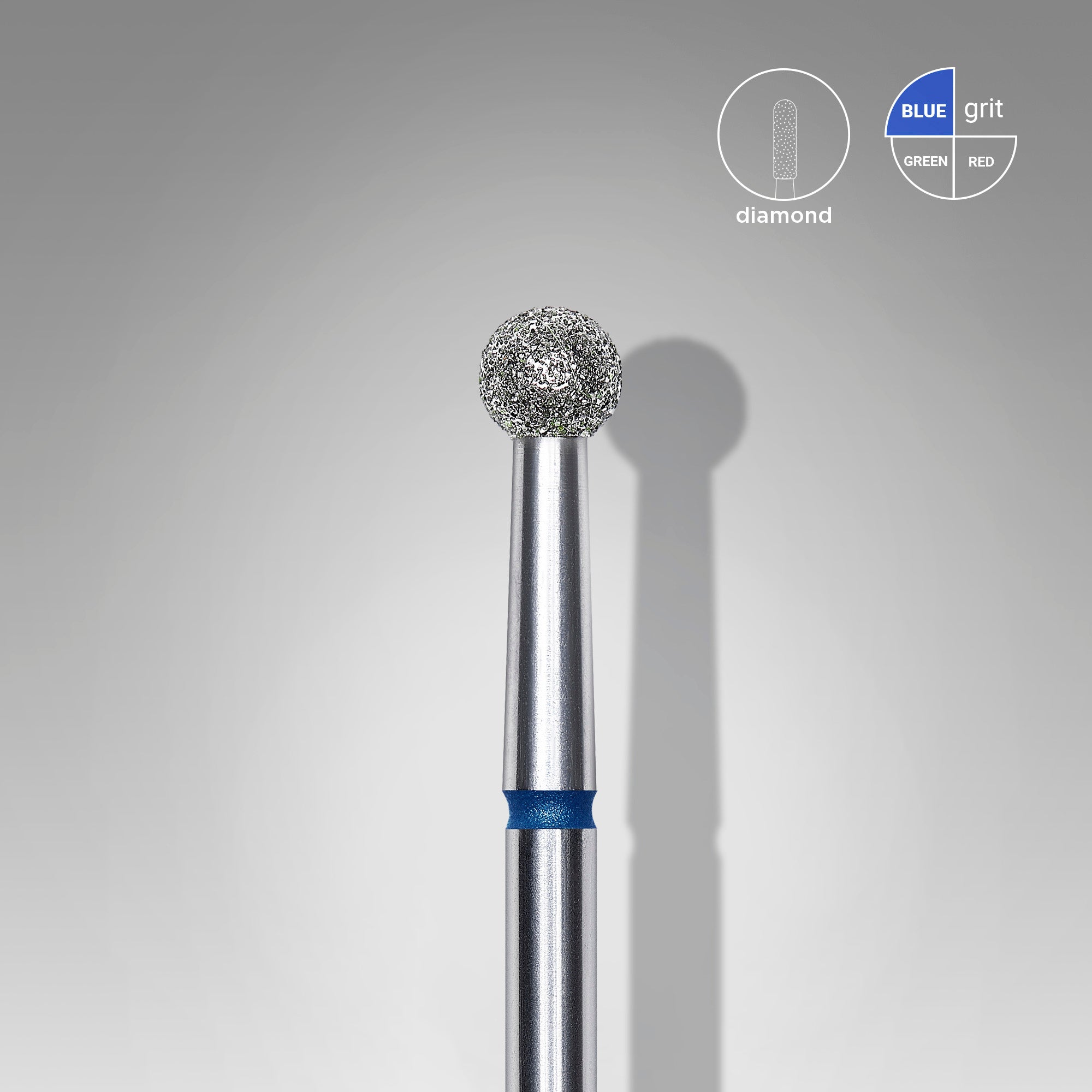 STALEKS EXPERT Diamond nail drill bit ball blue, head diameter 3,5 mm