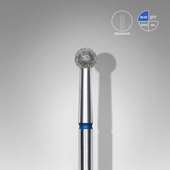 Diamond nail drill bit ball blue EXPERT head diameter 3,5 mm