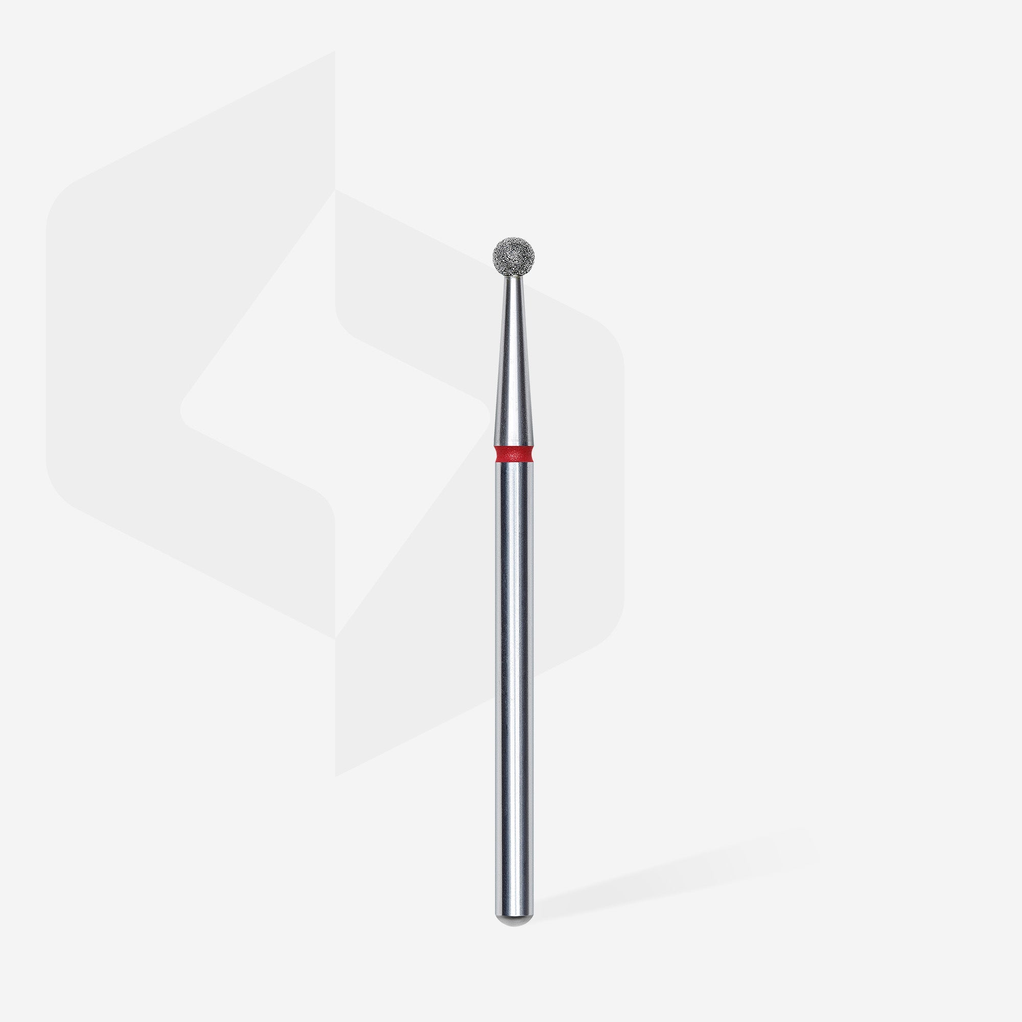 STALEKS EXPERT Diamond nail drill bit ball red, head diameter 2,5 mm