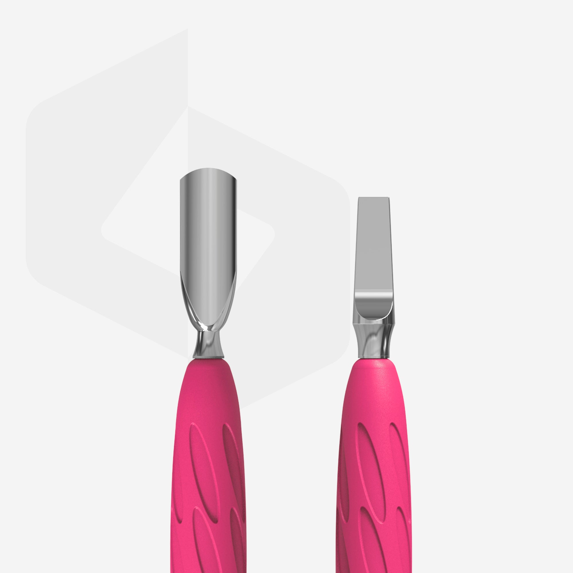 Espátula de manicura com cabo de silicone "Gummy" UNIQ 10 TYPE 5 (espátula estreita e arredondada + lâmina larga)