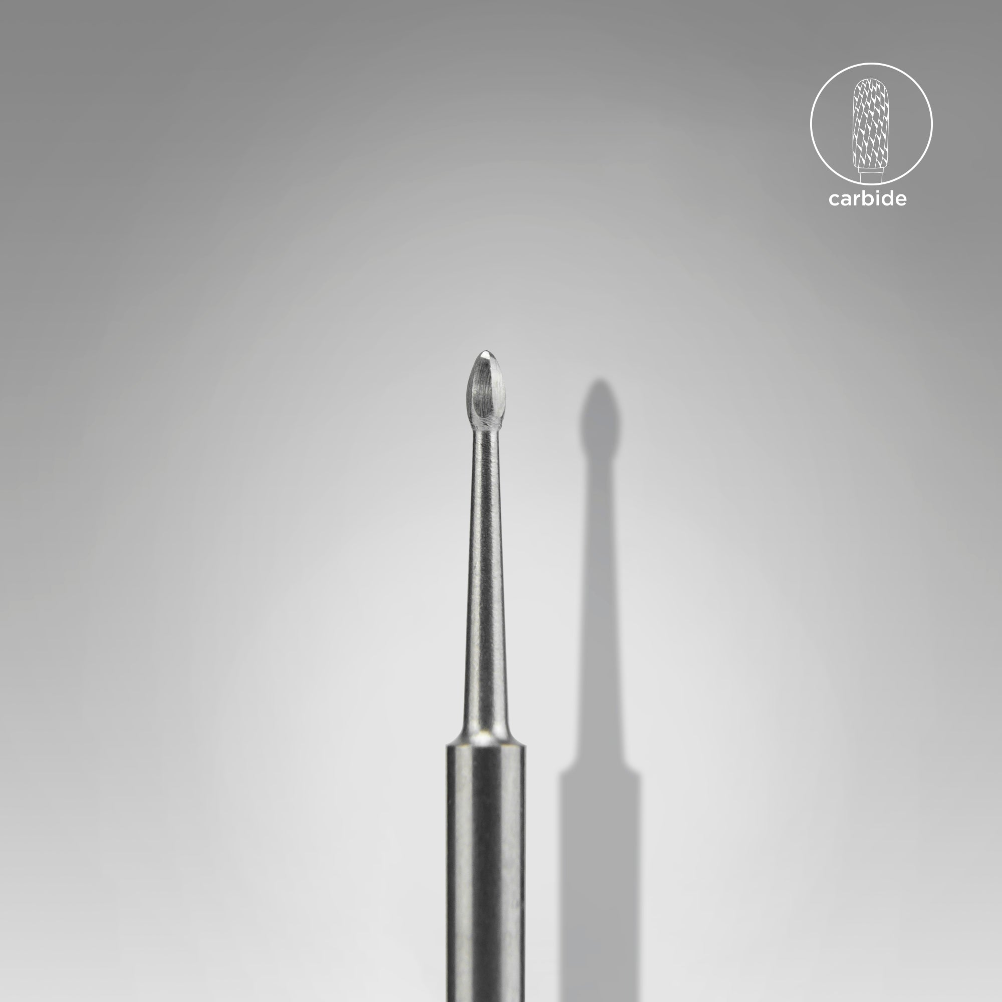 Broca de carburo para uñas limpiaclavos mini EXPERT diámetro de la cabeza 1,2 mm / parte operativa 2,5 mm