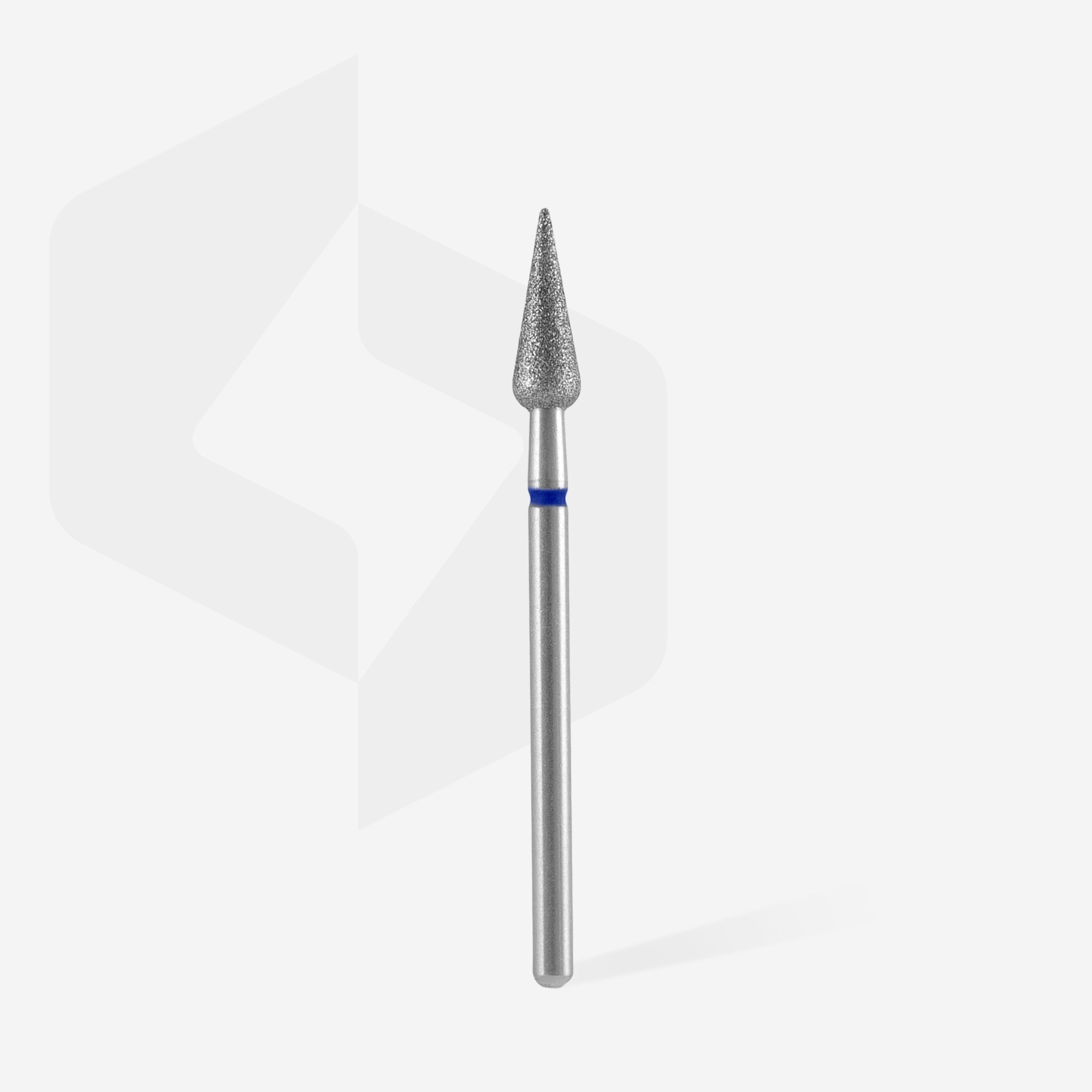 STALEKS EXPERT Diamond nail drill bit pointed pear blue, head diameter 4 mm, working part 12 mm