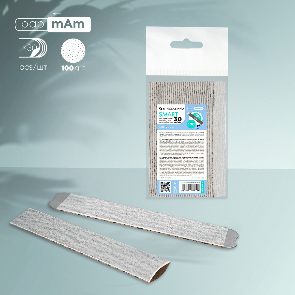 STALEKS SMART 20 papmAm Ανταλλακτικά αρχεία για άμεση λείανση με μαλακή βάση, κόκκος 100 (30 τεμ.)