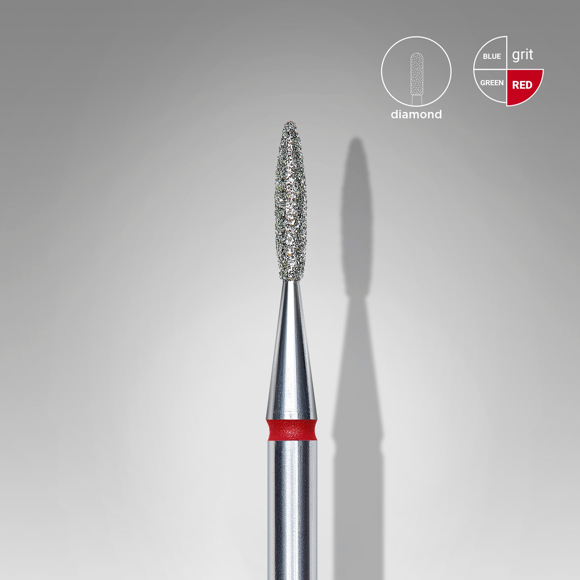 STALEKS EXPERT Teemantnagelpuur «Leek» punane, läbimõõt 1,6 mm, tööosa 8 mm