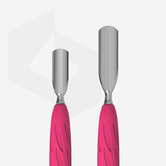 Manicure pusher with silicone handle "Gummy" UNIQ 10 TYPE 1 (wide rounded pusher + narrow rounded pusher)