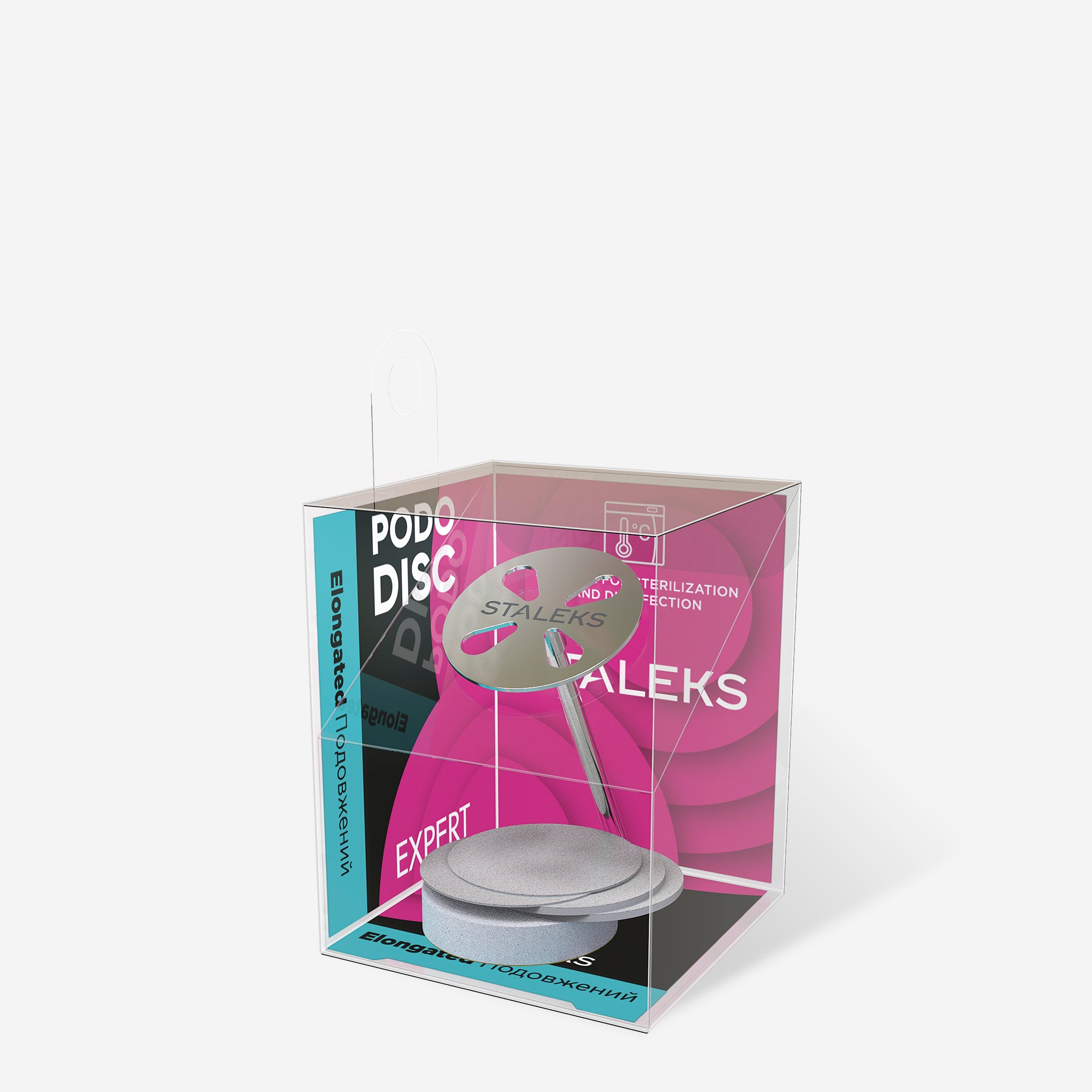 STALEKS EXPERT PODODISC M Disco de pedicure alongado com lixas substituíveis, 180 grãos 20 mm (5 unid.)