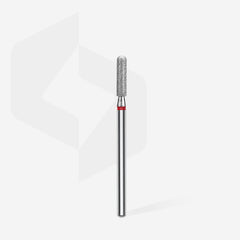 Diamond nail drill bit rounded cylinder red EXPERT head diameter 2,5 mm / working part 10 mm