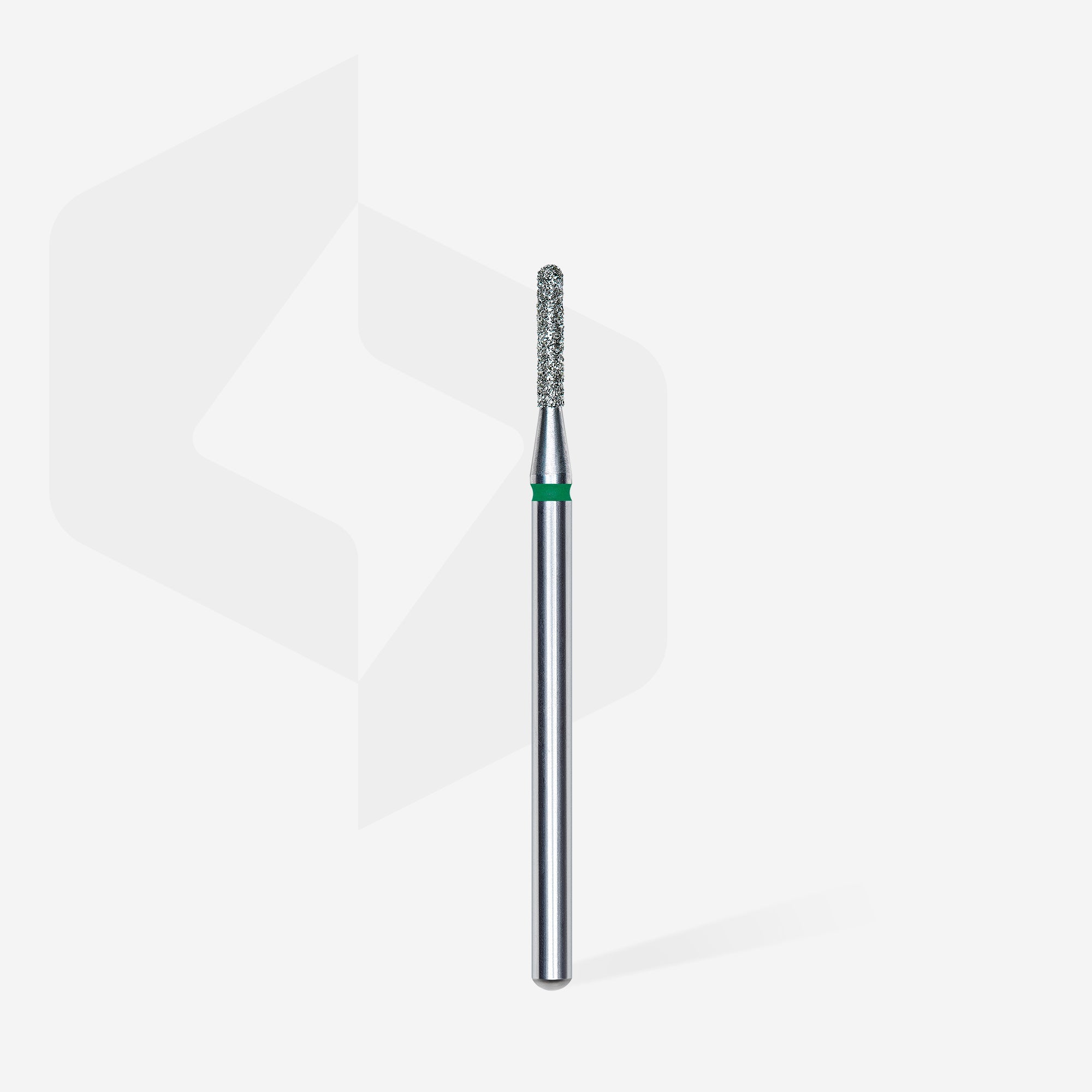 STALEKS EXPERT Diamantová fréza «zaoblený valec» zelená, průměr 1,4 mm, pracovní část 8 mm