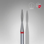 STALEKS EXPERT Elmas freze sivri alev kırmızı, çap 1,6 mm, çalışma kısmı 8 mm