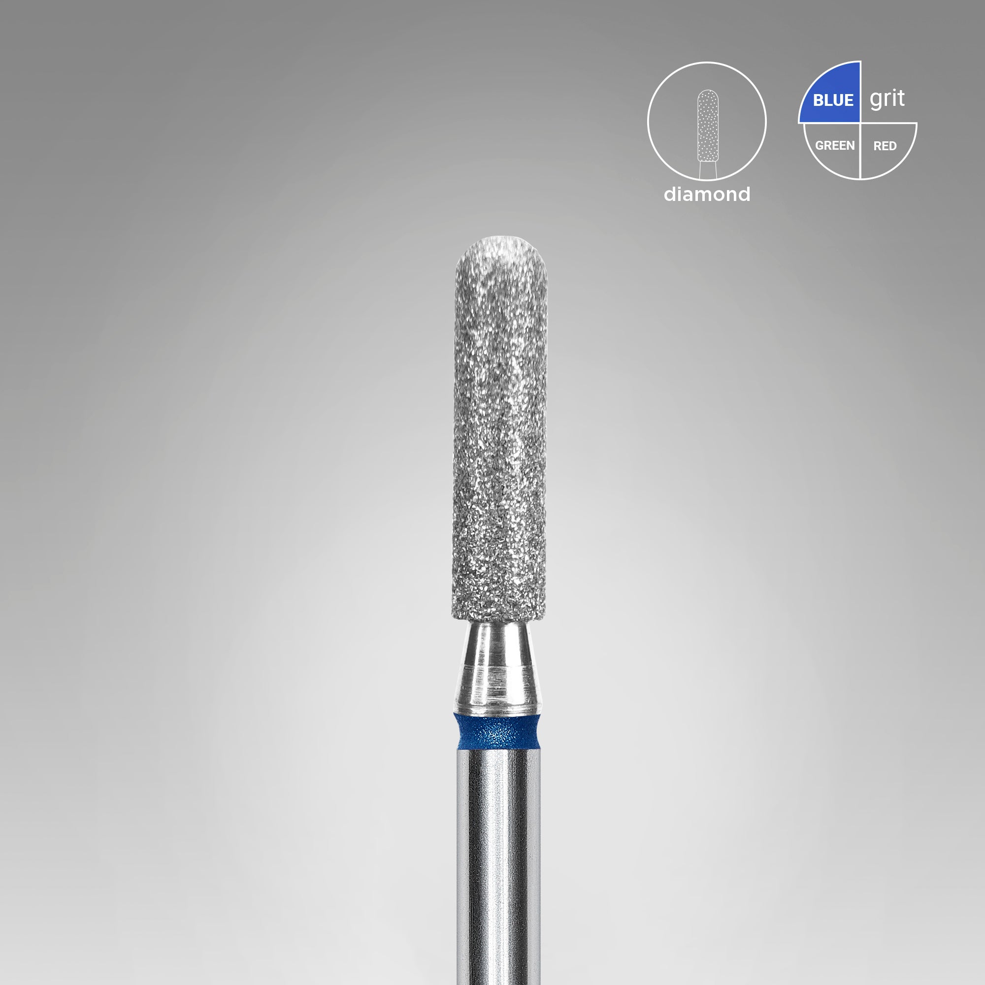 STALEKS EXPERT Elmas freze, yuvarlak silindir, mavi, çap 2,5 mm, çalışma kısmı 10 mm