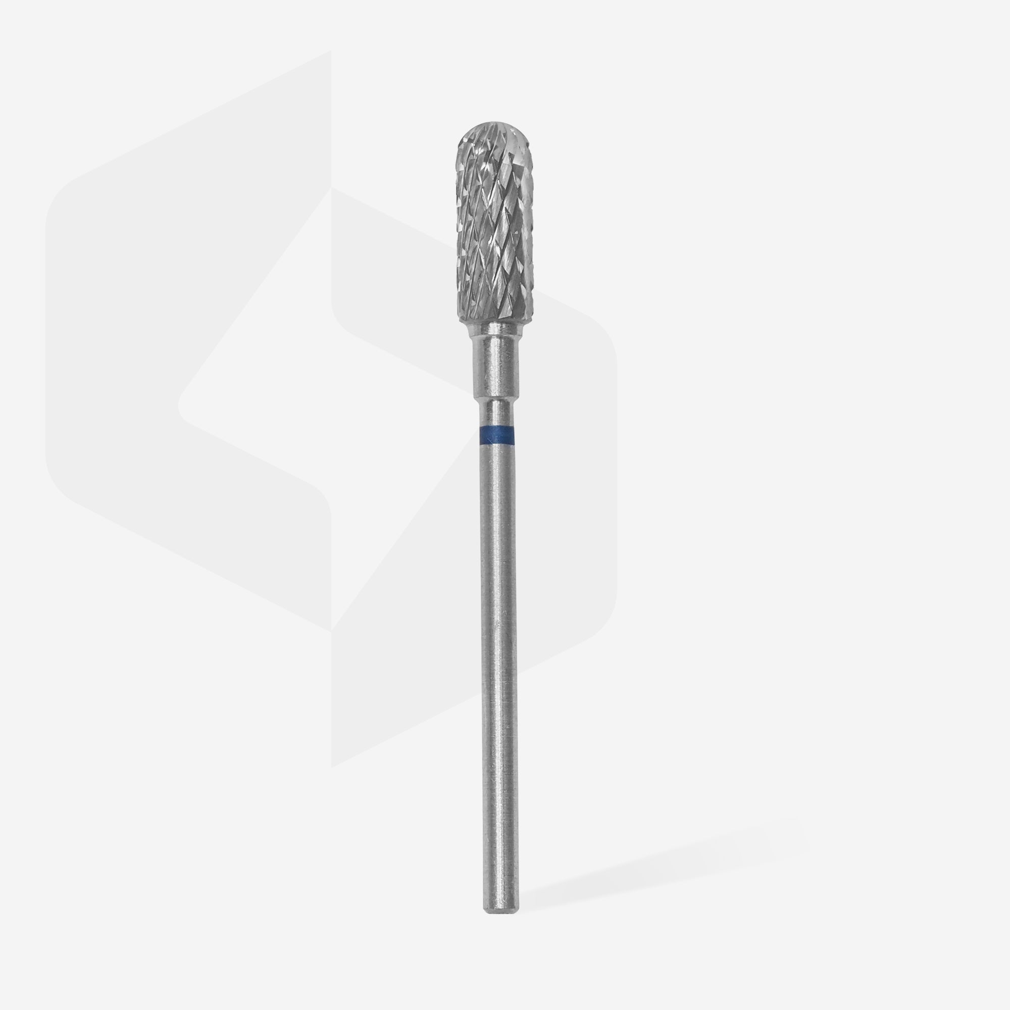 STALEKS EXPERT Carbide nail drill bit rounded cylinder blue, head diameter 5 mm, working part 13 mm