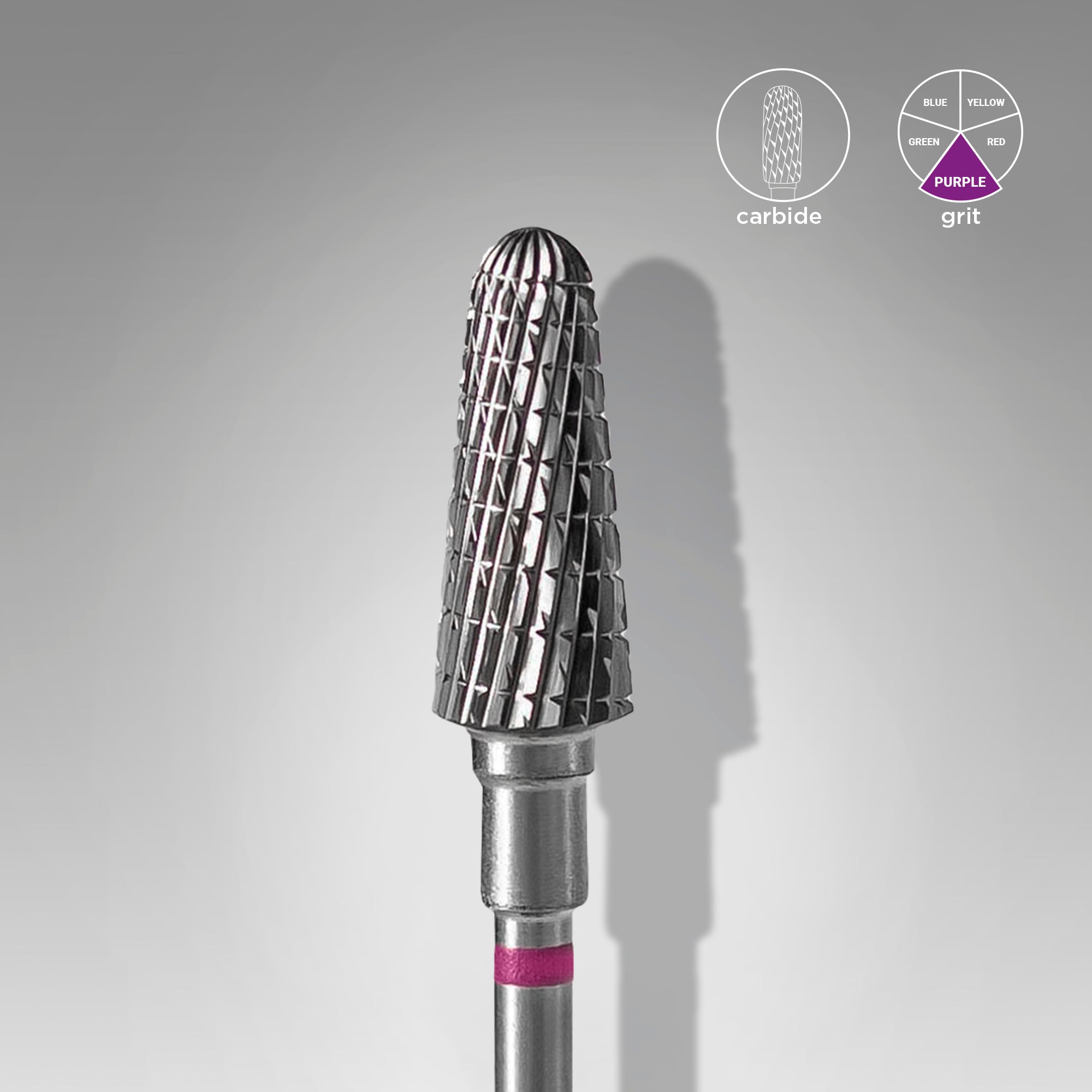 STALEKS EXPERT Carbide nail drill bit frustum purple, head diameter 6 mm, working part 14 mm