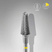 STALEKS EXPERT Sert alaşım kesik koni freze, sarı, çap 6 mm, çalışma kısmı 14 mm