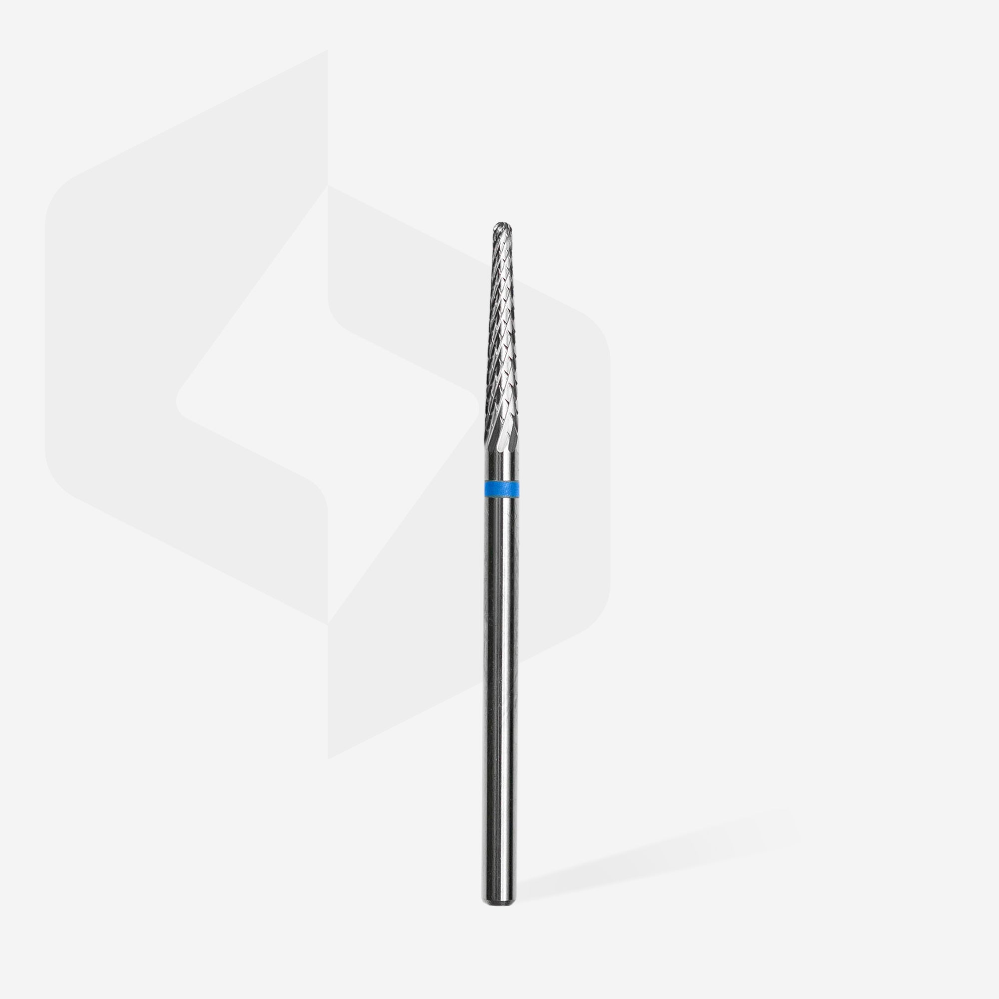 STALEKS EXPERT Carbide nail drill bit cone blue, head diameter 2,3 mm, working part 14 mm
