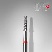 STALEKS EXPERT Sert alaşım koni freze, kırmızı, çap 2,3 mm, çalışma kısmı 8 mm