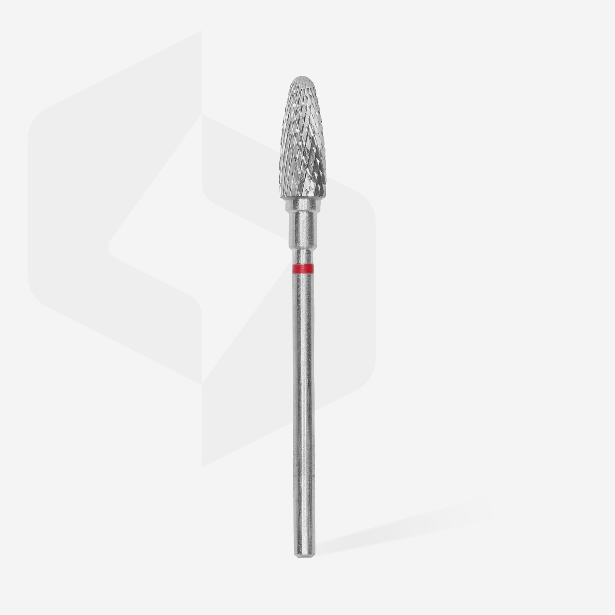 STALEKS EXPERT Fresa in metallo duro a grani di mais rossa, diametro 5 mm, parte lavorativa 13 mm