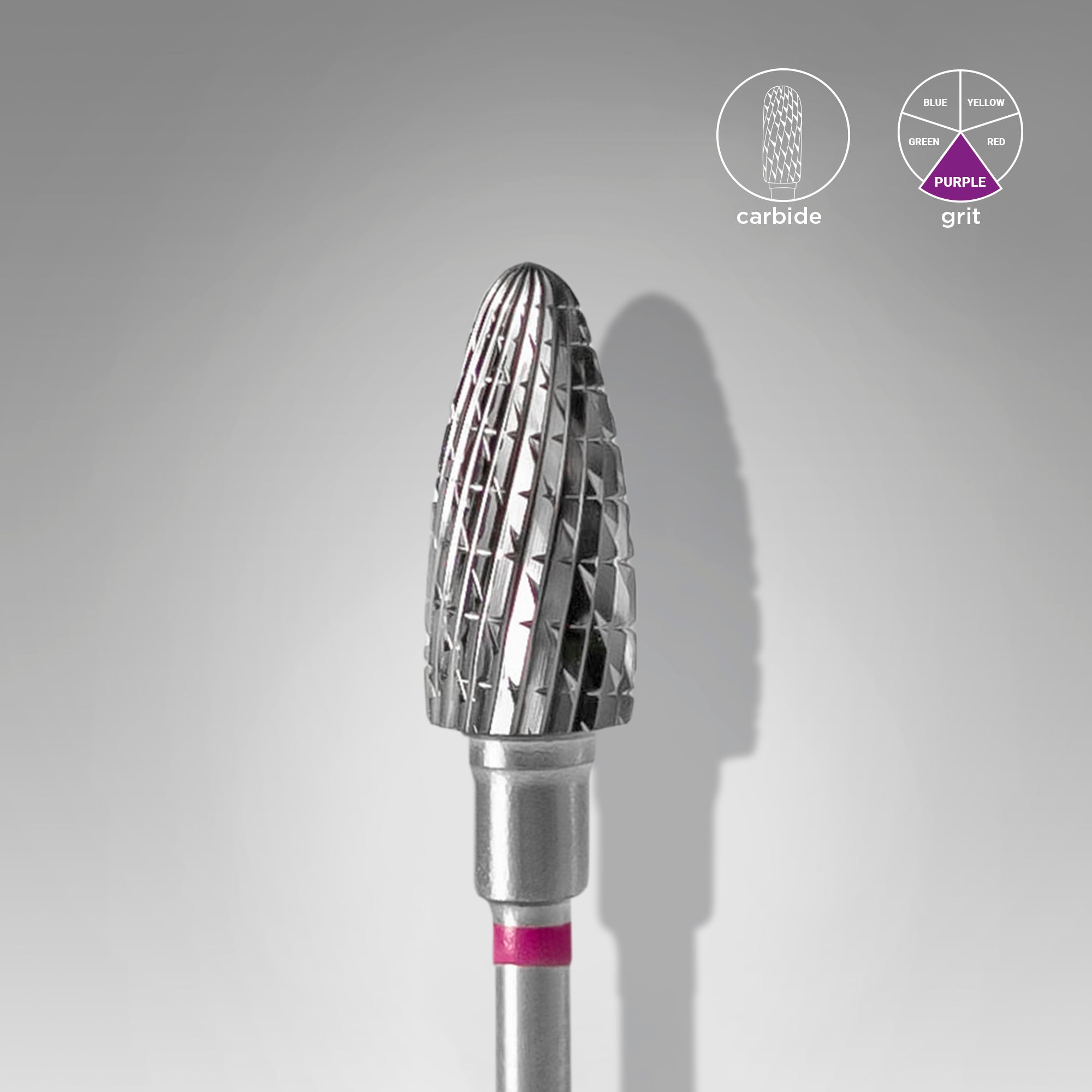 STALEKS EXPERT Freza din carbură «porumb» violetă, diametru 6 mm, partea activă 14 mm