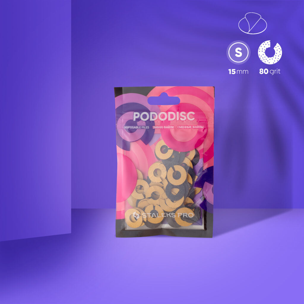 Vyměnitelné náhradní brusné kotoučky pro pedikérský disk Staleks Pro S, zrnitost 80 (50 ks)