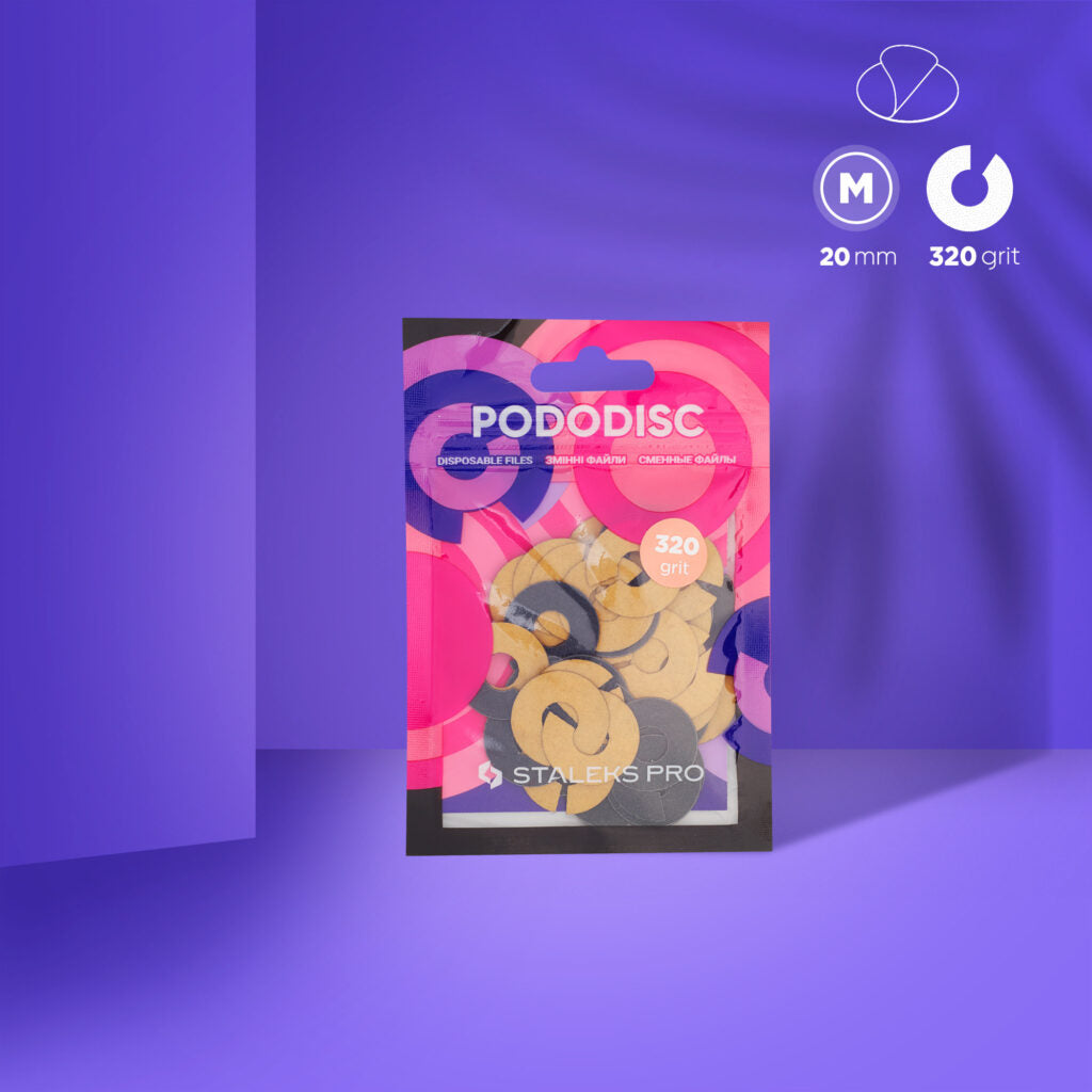 Vyměnitelné náhradní brusné kotoučky pro pedikérský disk Staleks Pro M, zrnitost 320 (50 ks)