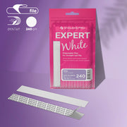 Baltas vienreizlietojamās vīles taisnai nagu vīlei Staleks Pro Expert 22, 240 grit (50 gab.).