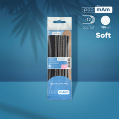 Ersatzfeilen PapMam Soft 180 grit (10 Stück) + 2 Holzsockel EXPERT 20