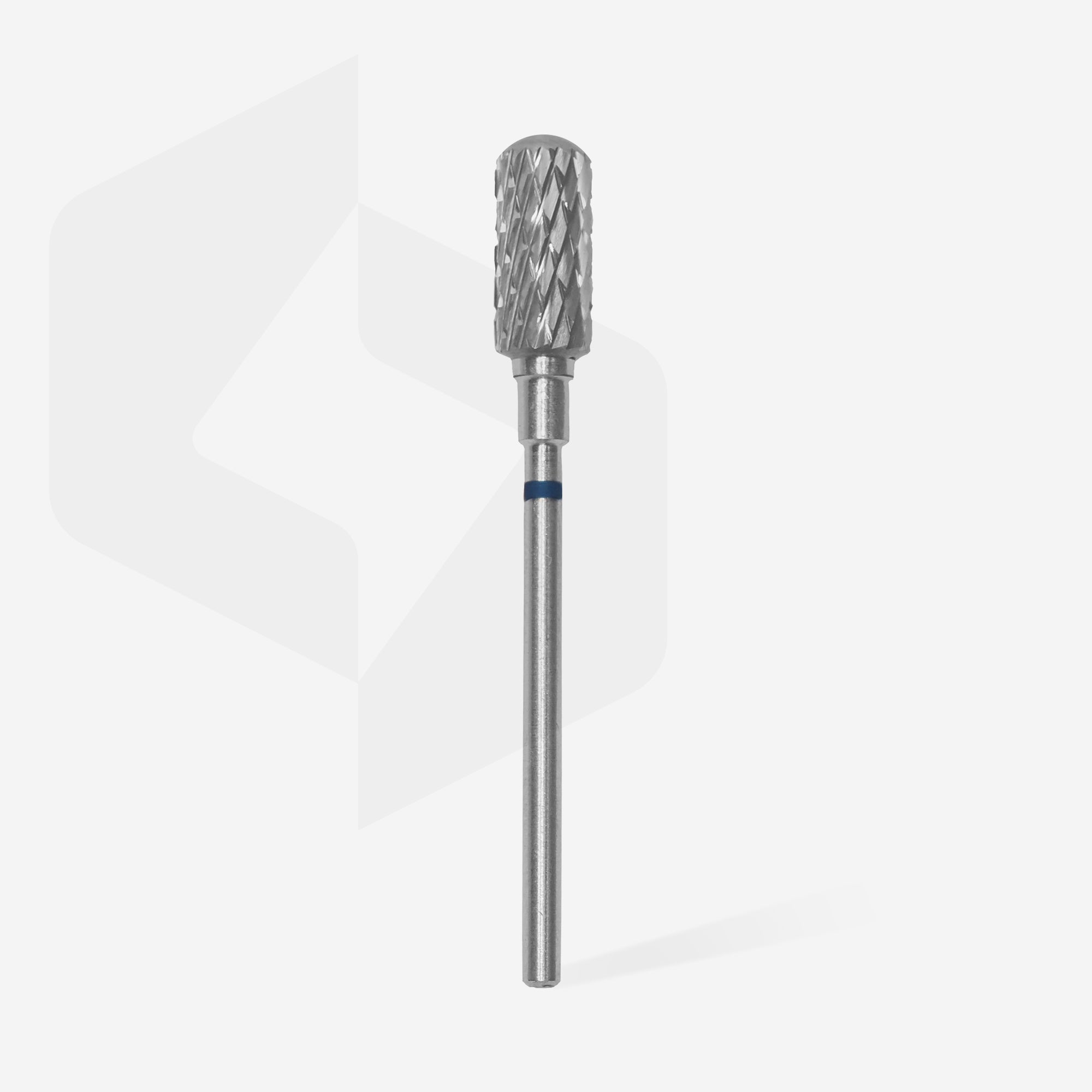 STALEKS EXPERT Carbide nail drill bit safe rounded cylinder blue, head diameter 6 mm, working part 14 mm
