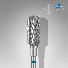 Carbide nail drill bit, safe rounded "cylinder", blue, head diameter 6 mm / working part 14 mm