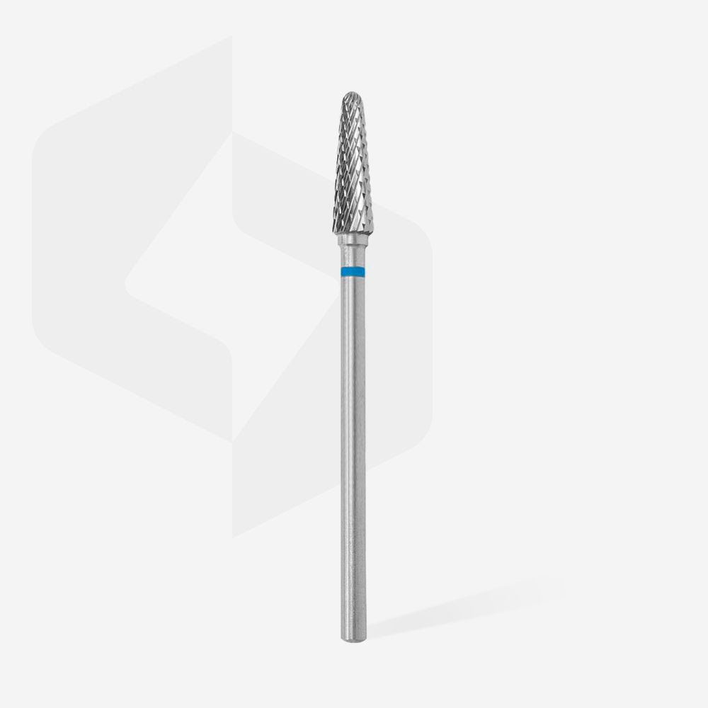 Karbidová fréza na nehty, "frustum", modrý, průměr hlavy 4 mm / pracovní část 13 mm