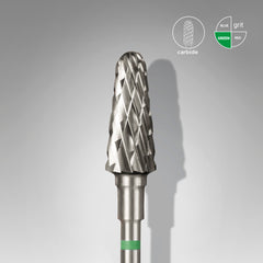 Carbide nail drill bit, "frustum", green, head diameter 6 mm / working part 14 mm