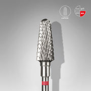 STALEKS EXPERT Fresa de metal duro «cono truncado» roja, diámetro 6 mm, parte de trabajo 14 mm