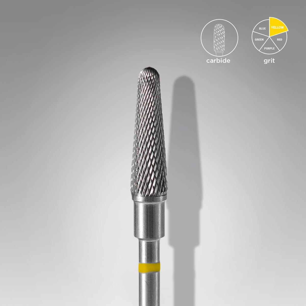Carbide nail drill bit frustum yellow EXPERT head diameter 4 mm / working part 13 mm