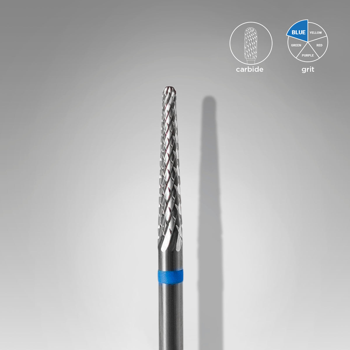 Carbide nail drill bit cone blue EXPERT head diameter 2,3 mm / working part 14 mm