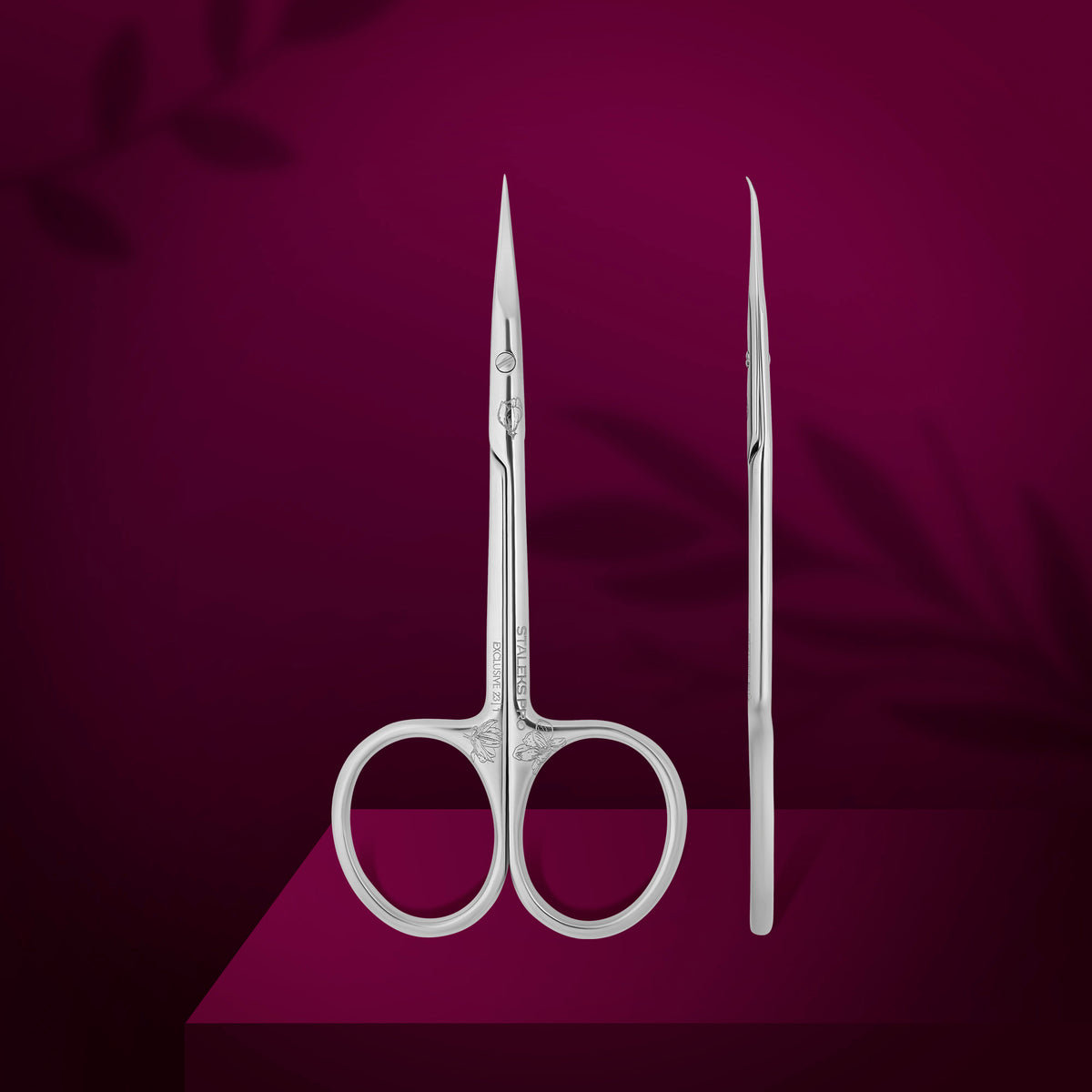 Professional cuticle scissors with hook EXCLUSIVE 23 TYPE 1 (magnolia)