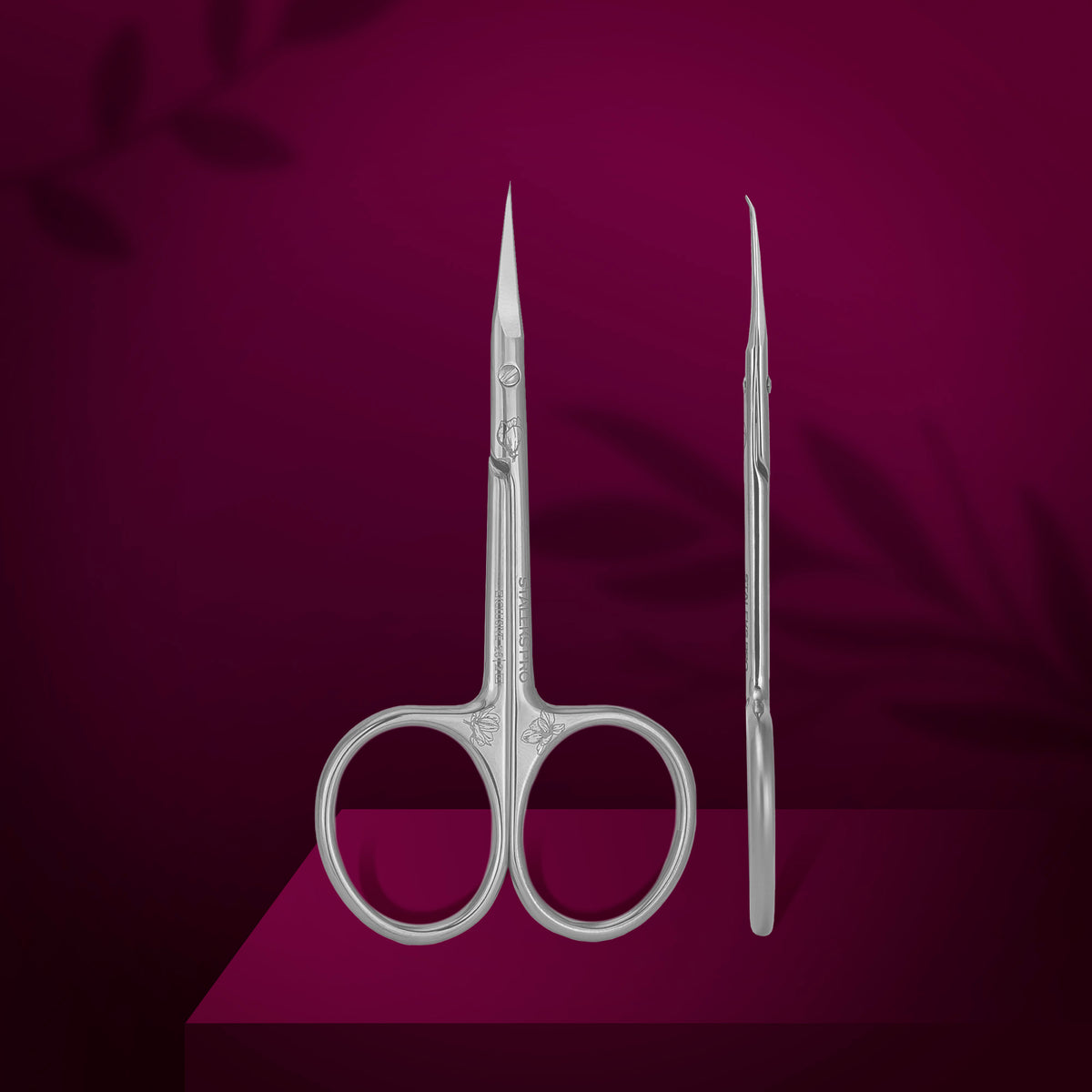 Professional cuticle scissors with hook EXCLUSIVE 23 TYPE 2 (magnolia)