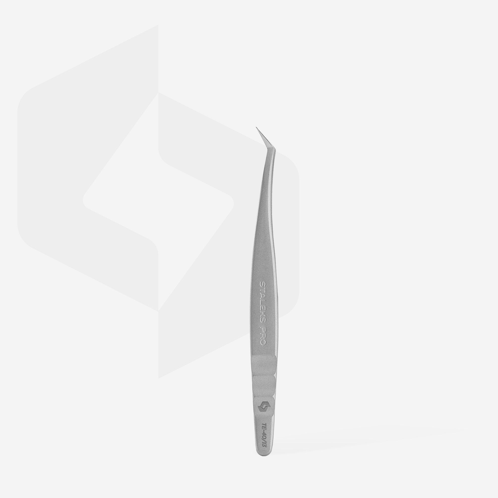STALEKS EXPERT 40 TYPE 13 Profesionální pinzeta na prodlužování řas, L-tvar, 40°