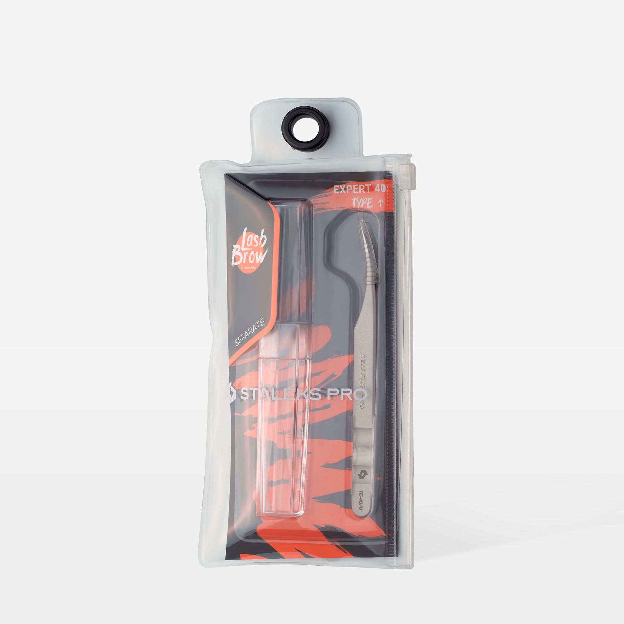 STALEKS EXPERT 40 TYPE 11 Professionelle Pinzette für Wimpernverlängerung, gebogen