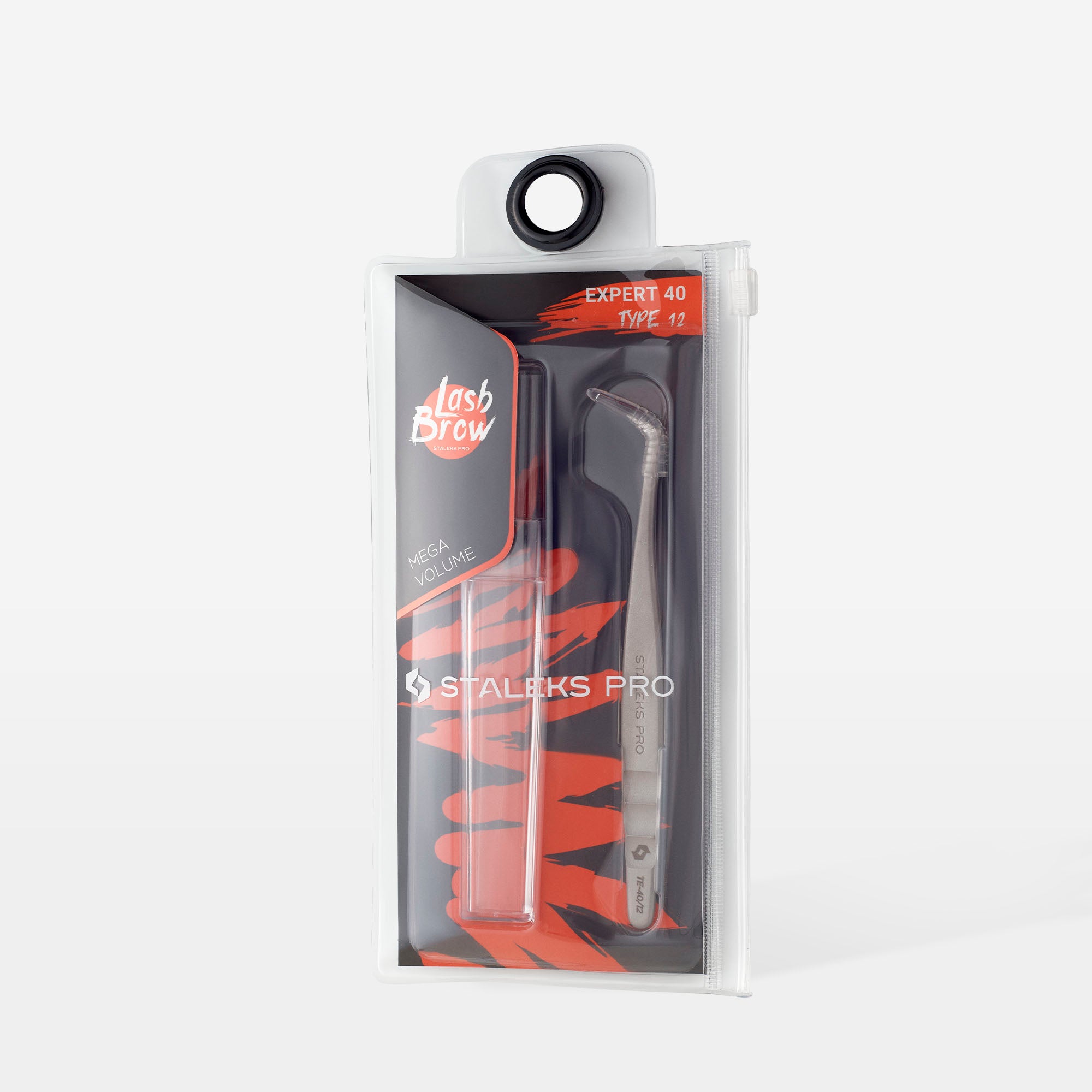 STALEKS EXPERT 40 TYPE 12 Professionelle Pinzette für Wimpernverlängerung, L-förmig, 65°